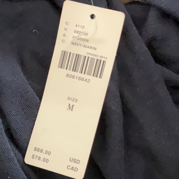 Anthropologie Maeve Long-Sleeve Bubble Top- navy - Medium - NWT - Picture 4 of 4